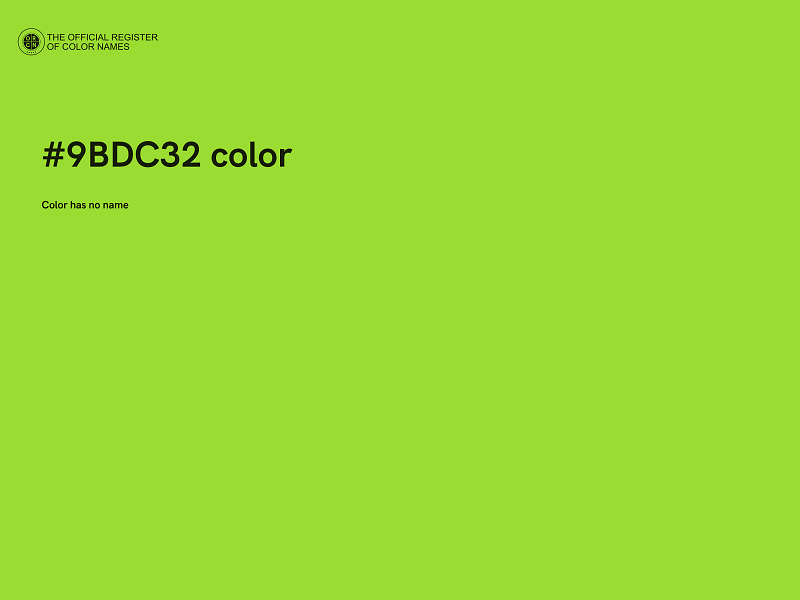 #9BDC32 color image