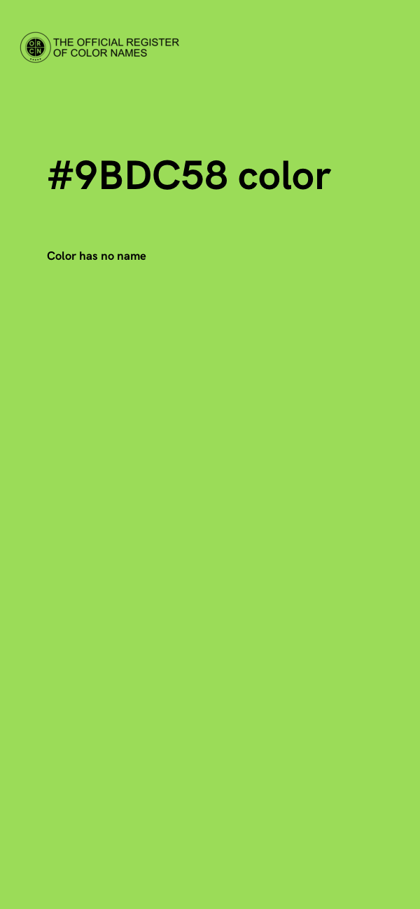 #9BDC58 color image