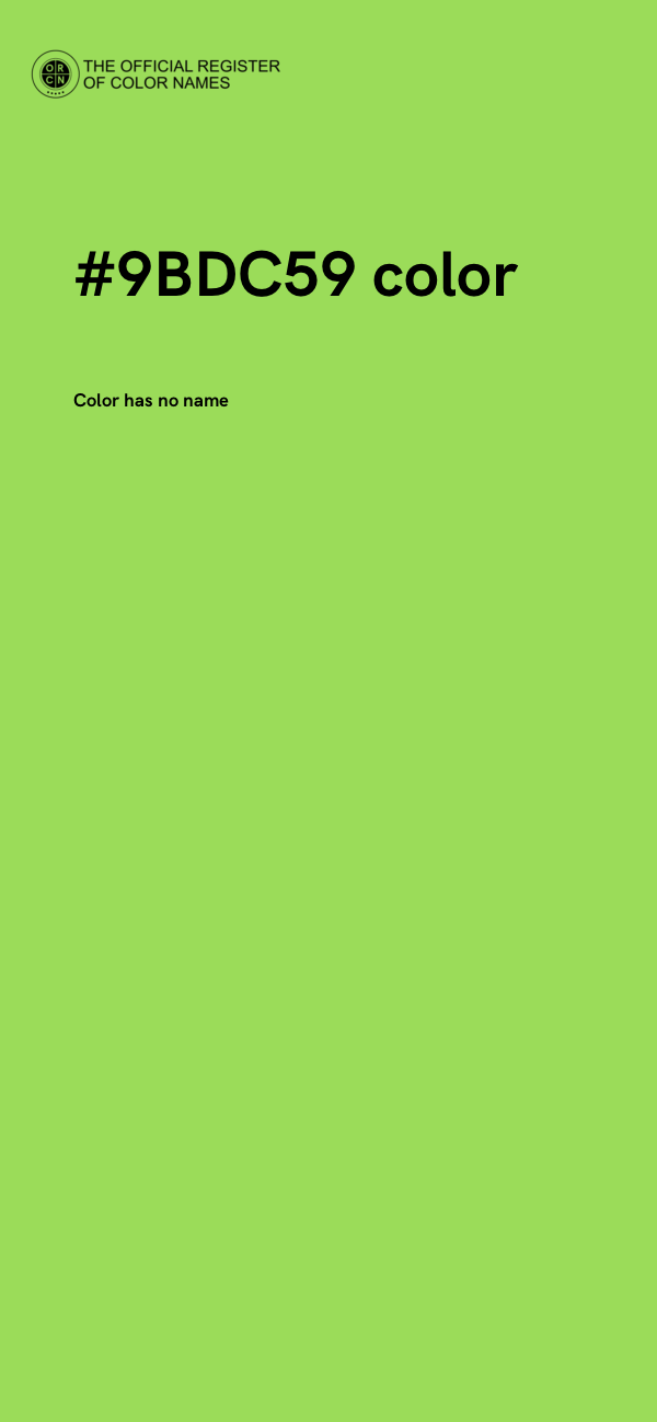 #9BDC59 color image