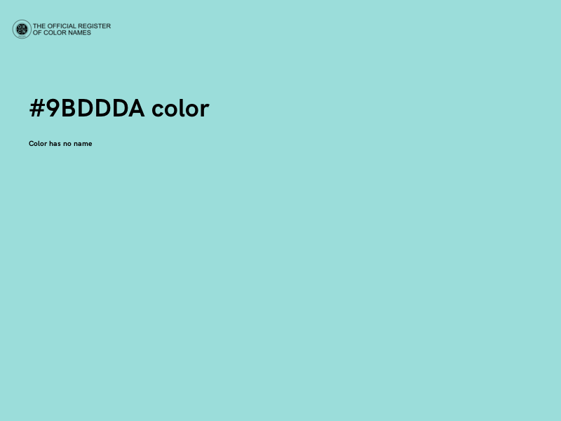 #9BDDDA color image