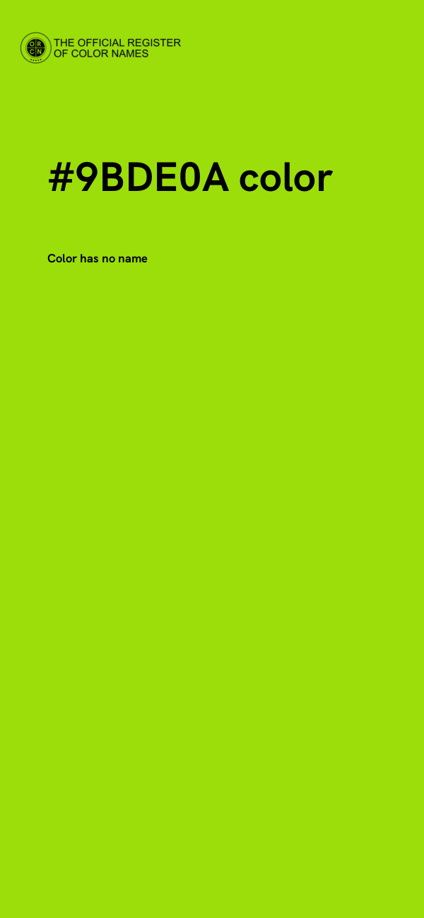 #9BDE0A color image