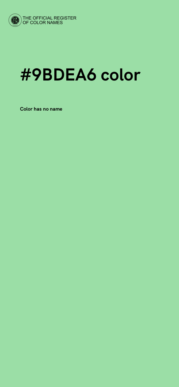 #9BDEA6 color image