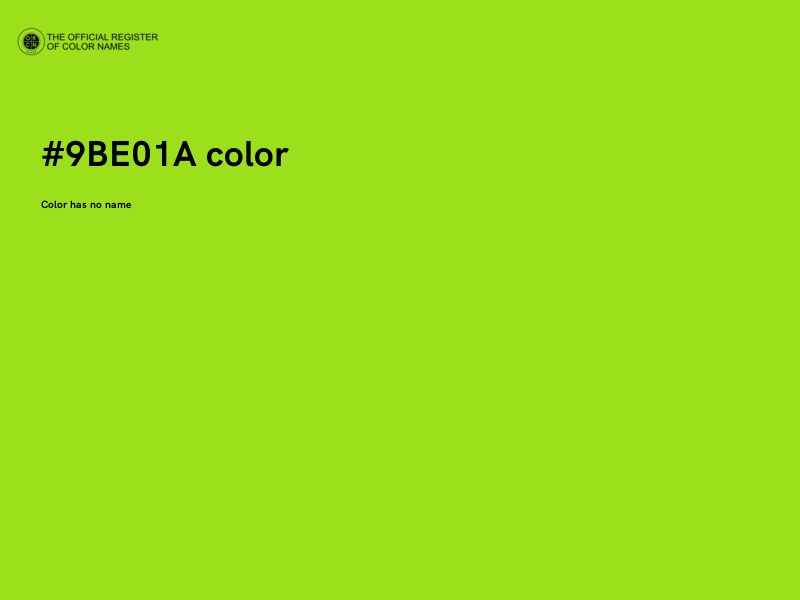 #9BE01A color image