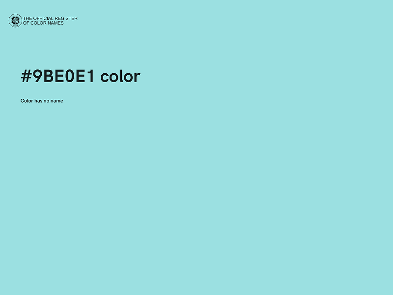 #9BE0E1 color image