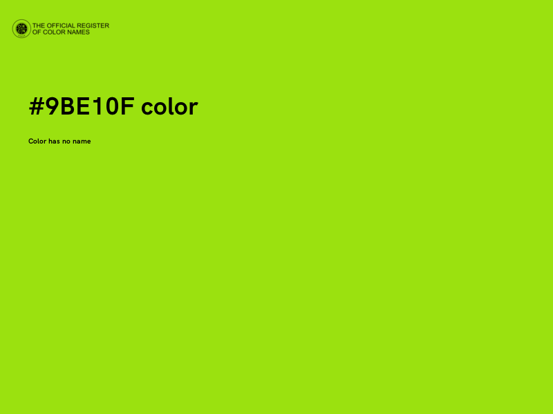 #9BE10F color image