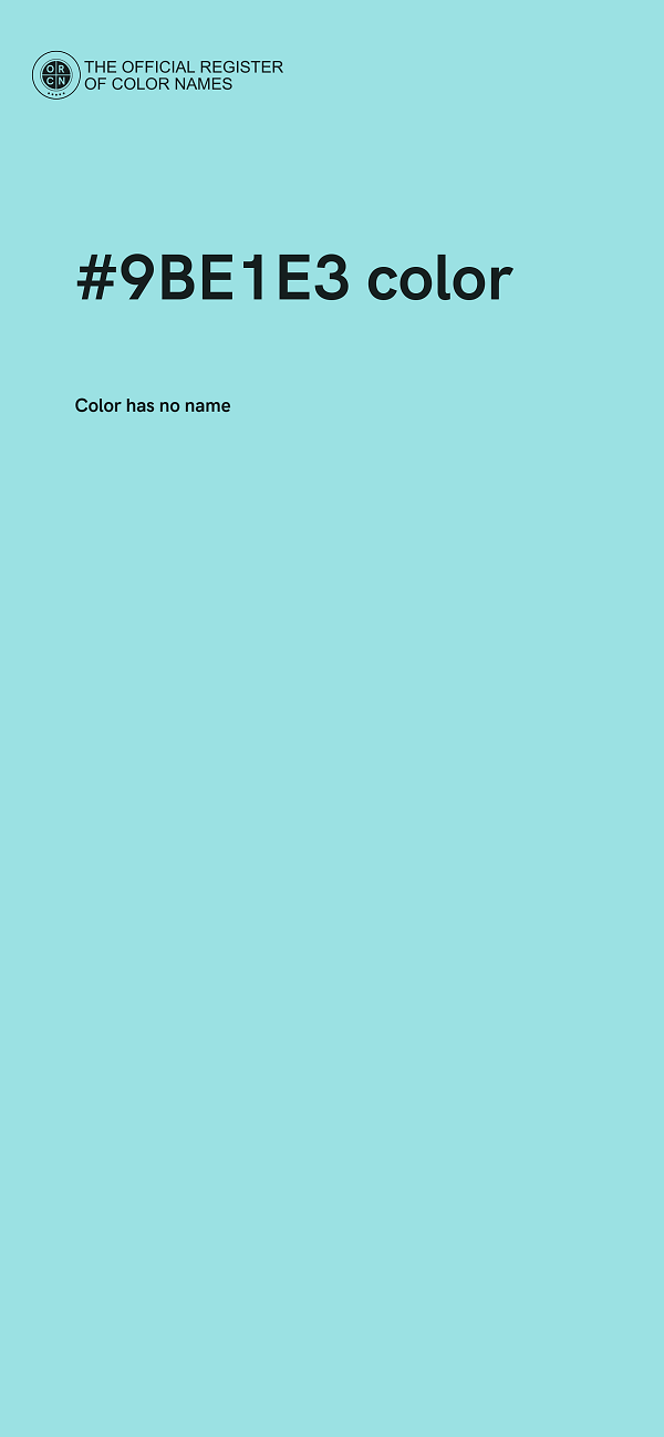 #9BE1E3 color image