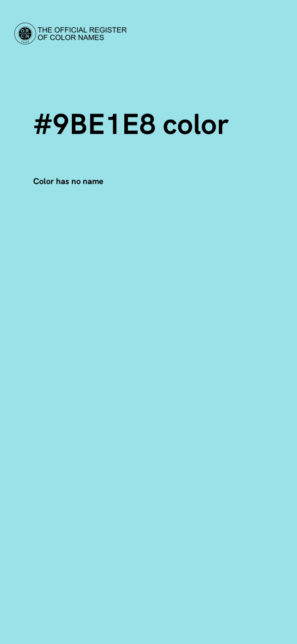 #9BE1E8 color image