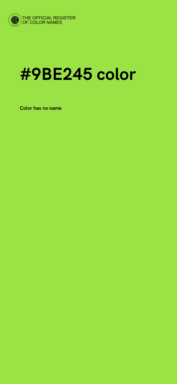#9BE245 color image