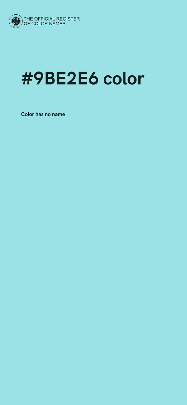 #9BE2E6 color image