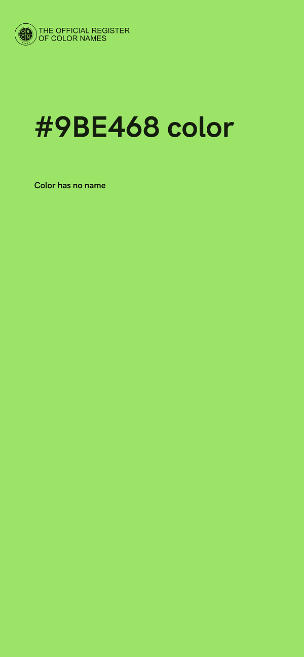 #9BE468 color image