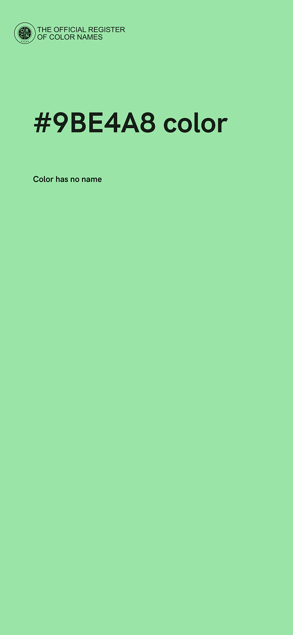 #9BE4A8 color image