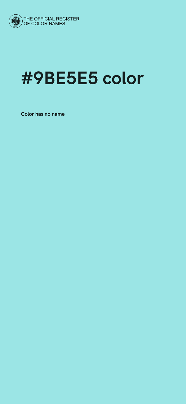 #9BE5E5 color image