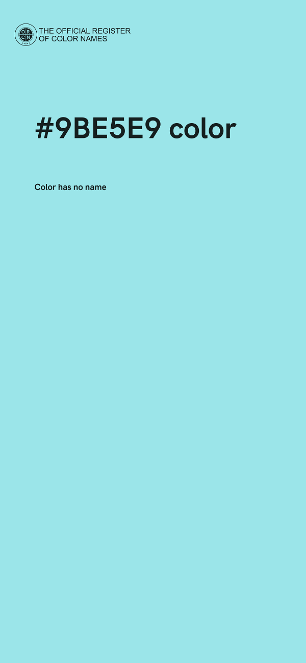 #9BE5E9 color image