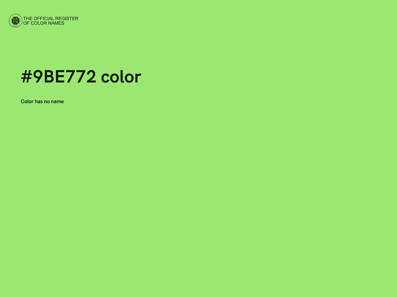 #9BE772 color image