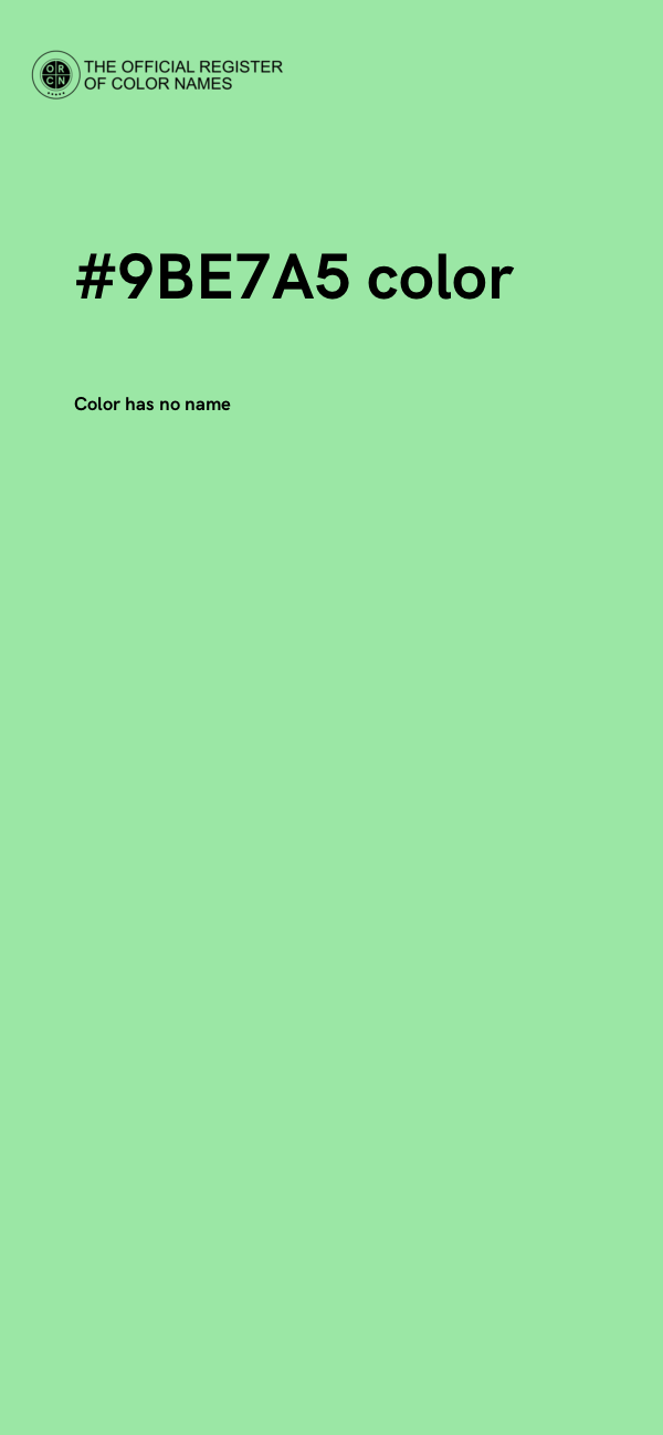 #9BE7A5 color image