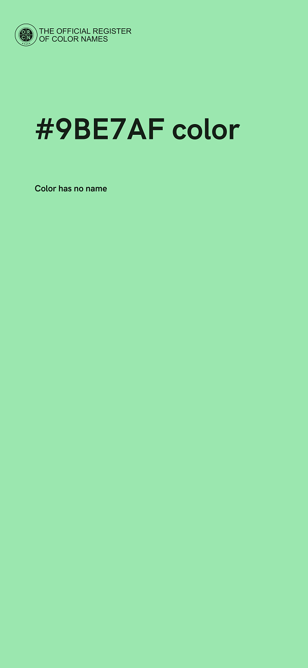#9BE7AF color image