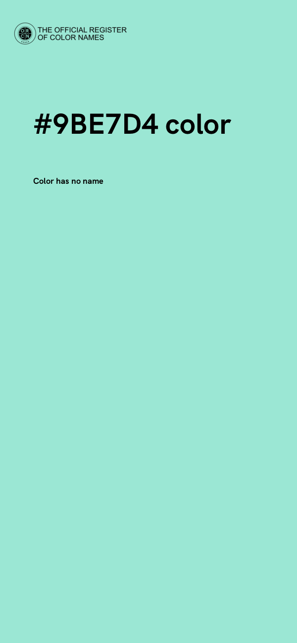 #9BE7D4 color image