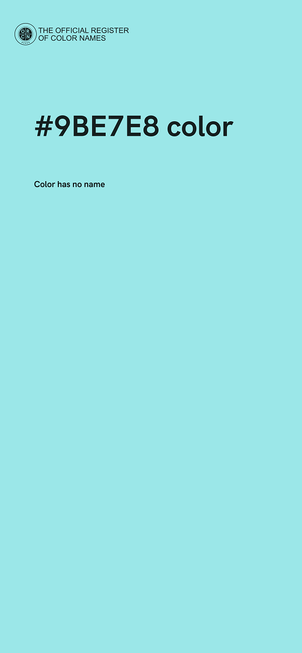 #9BE7E8 color image
