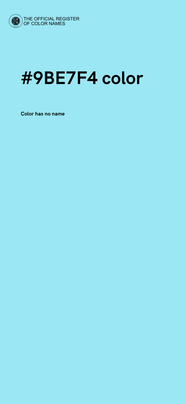 #9BE7F4 color image