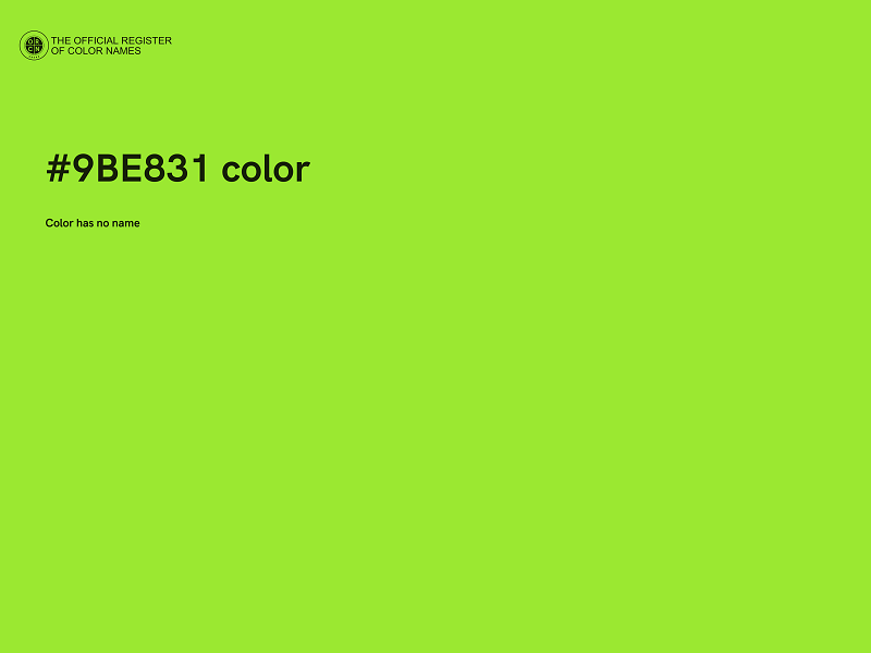 #9BE831 color image