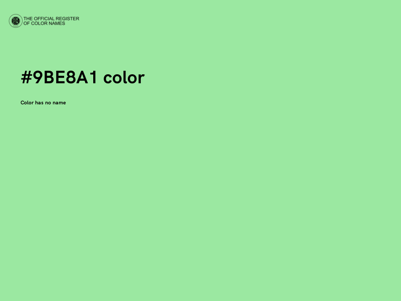 #9BE8A1 color image