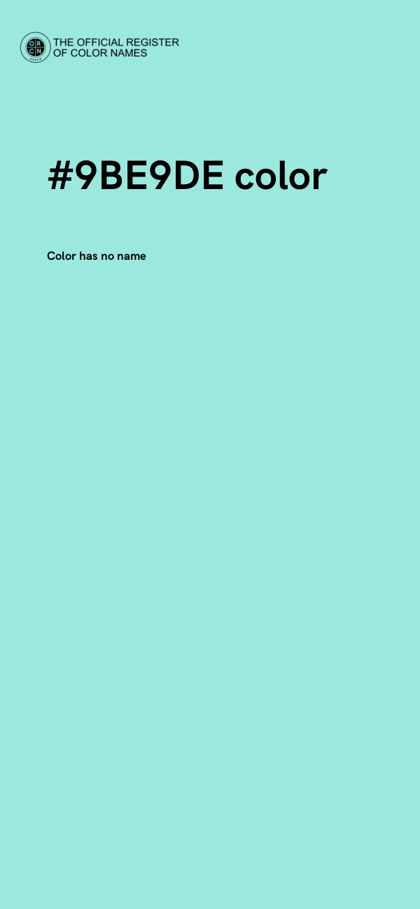 #9BE9DE color image