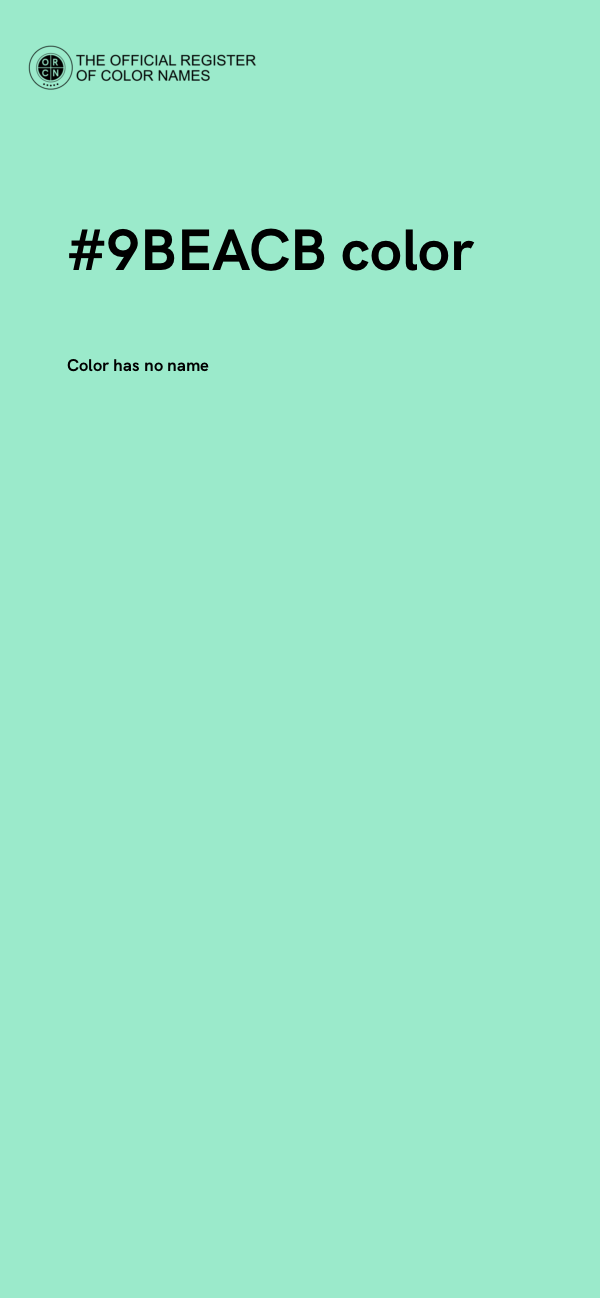 #9BEACB color image