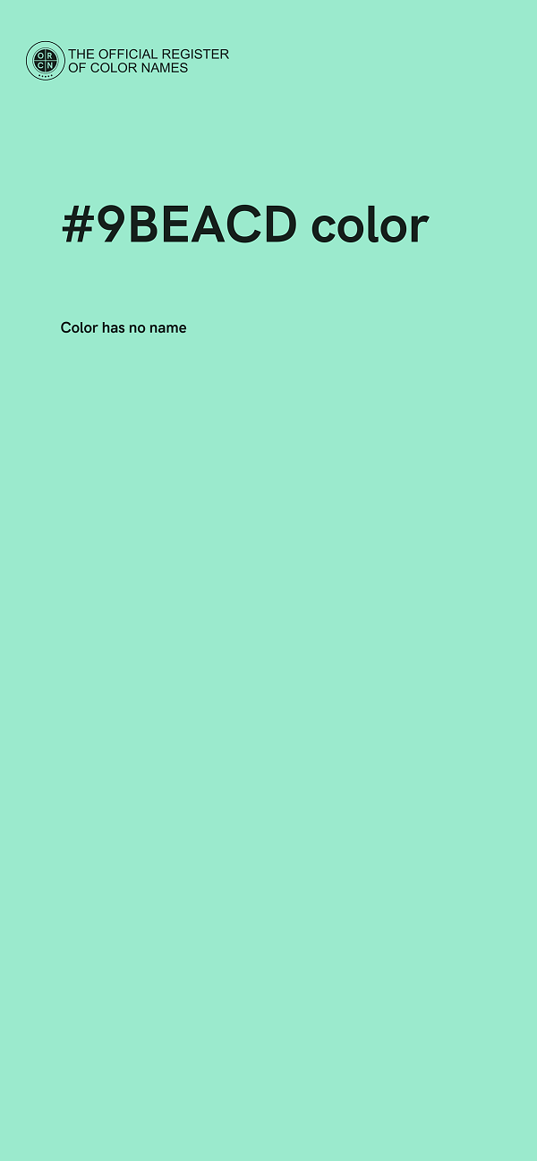 #9BEACD color image