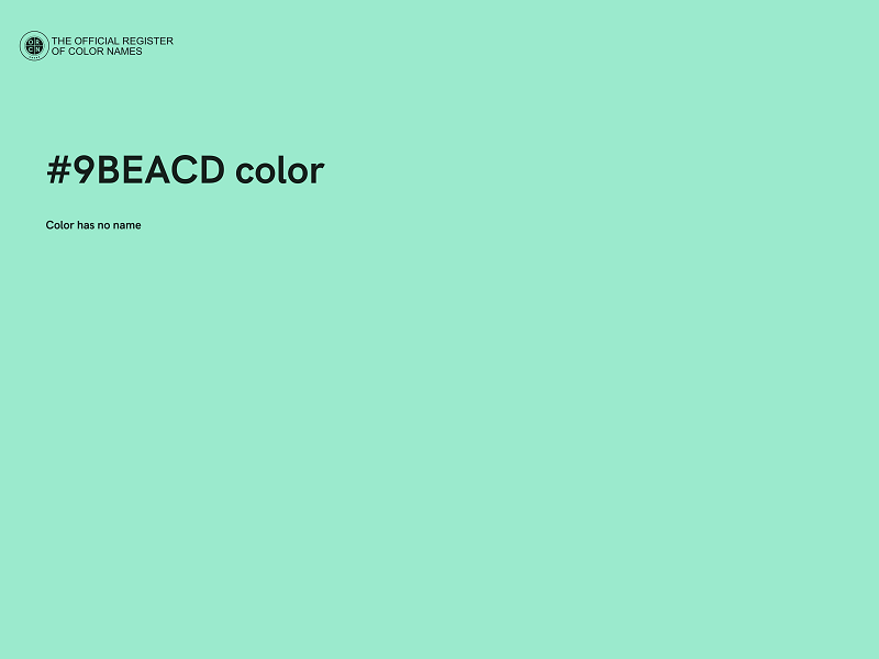 #9BEACD color image