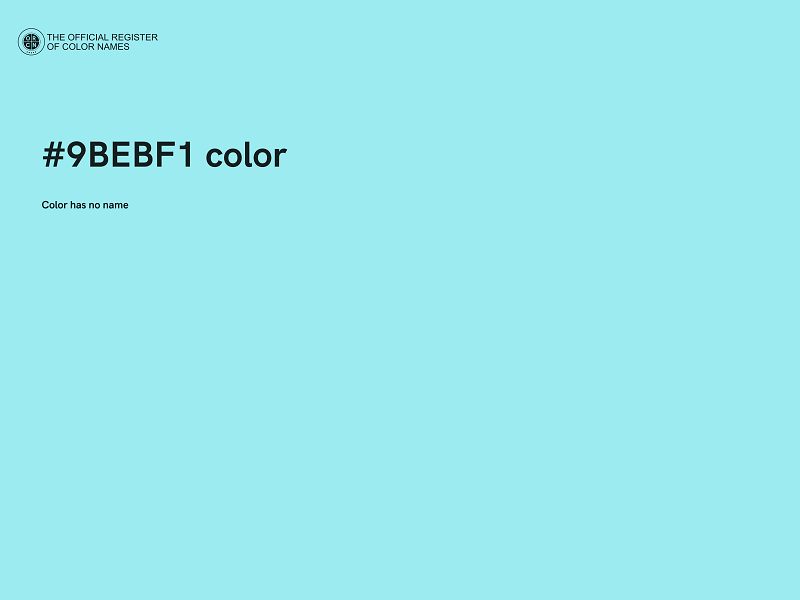 #9BEBF1 color image