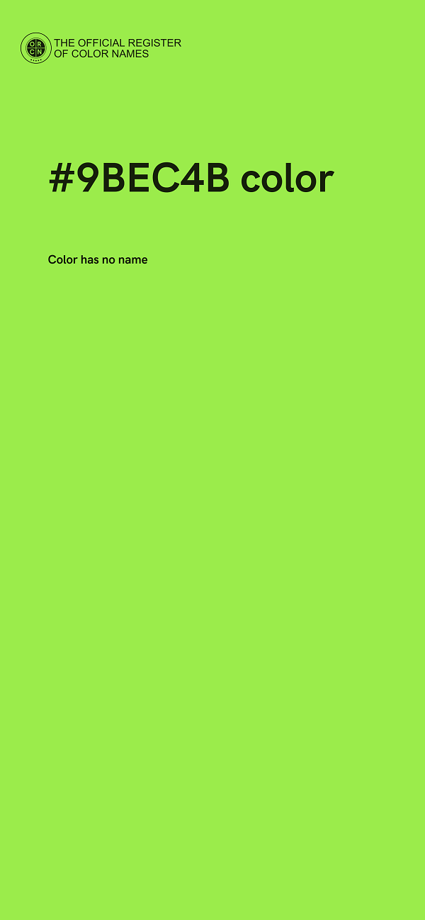 #9BEC4B color image