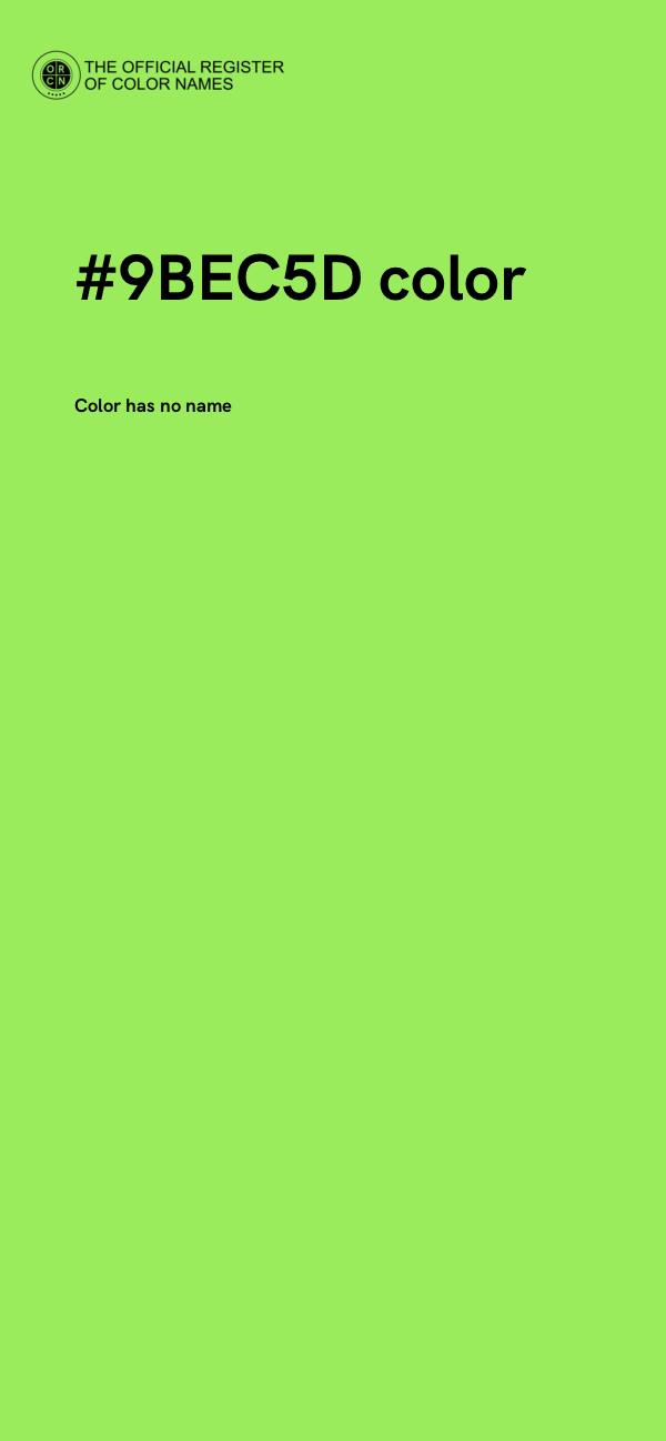 #9BEC5D color image