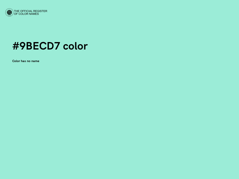 #9BECD7 color image