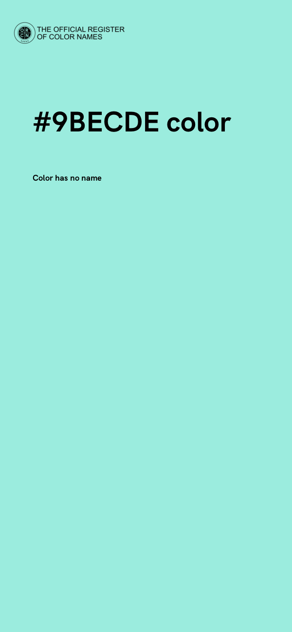#9BECDE color image