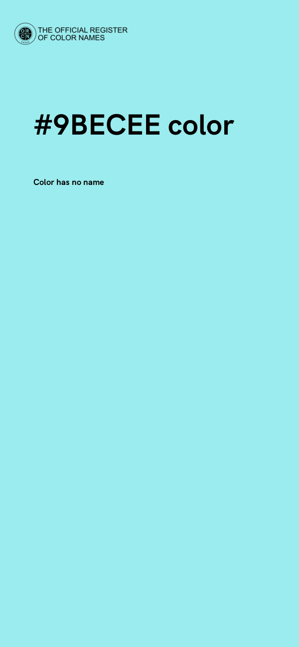 #9BECEE color image