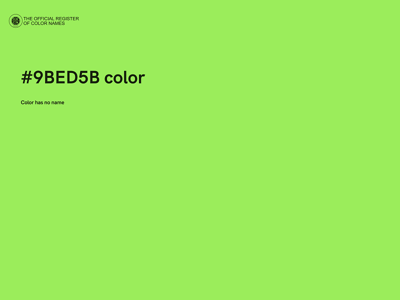 #9BED5B color image