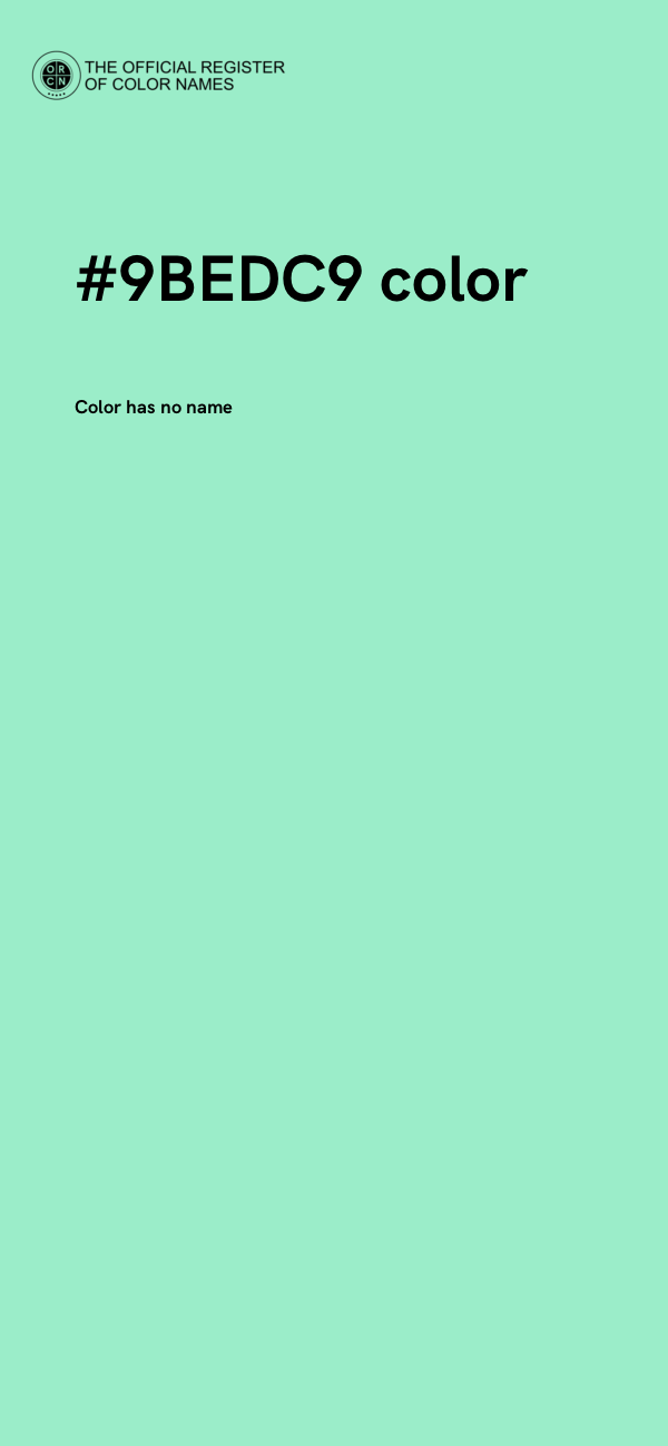 #9BEDC9 color image