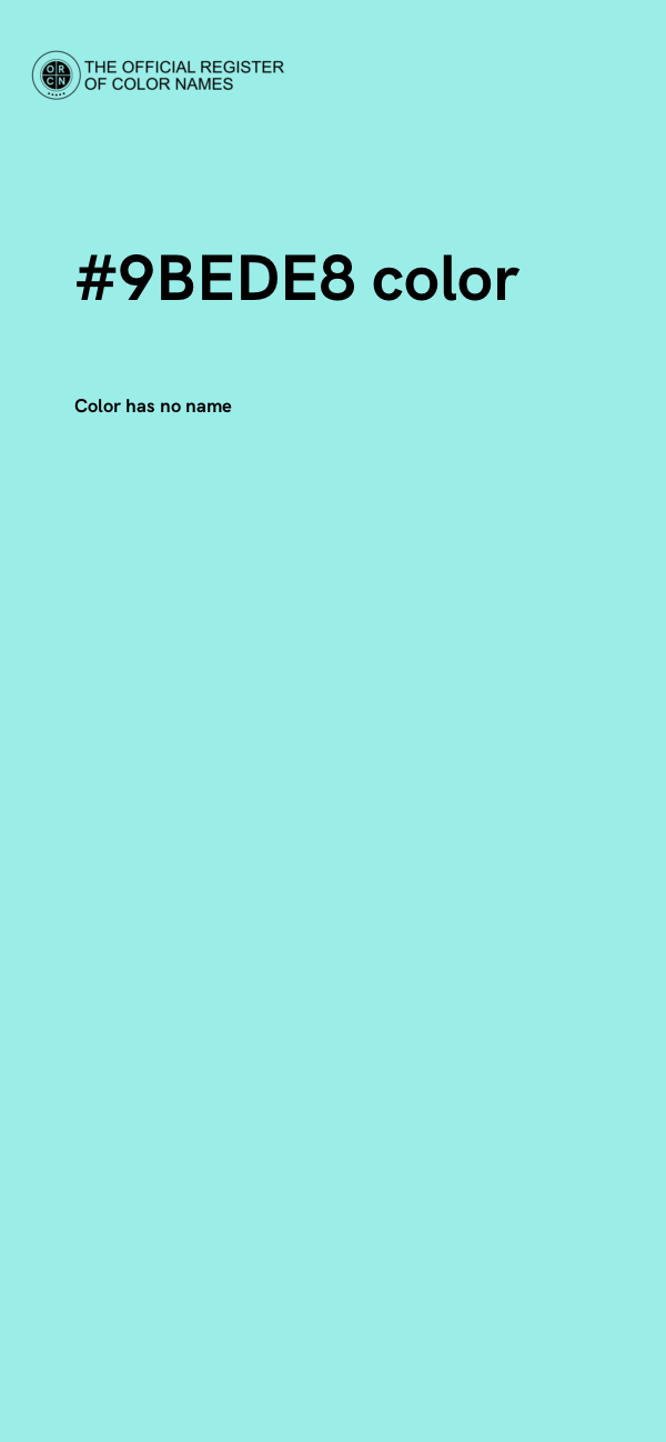 #9BEDE8 color image
