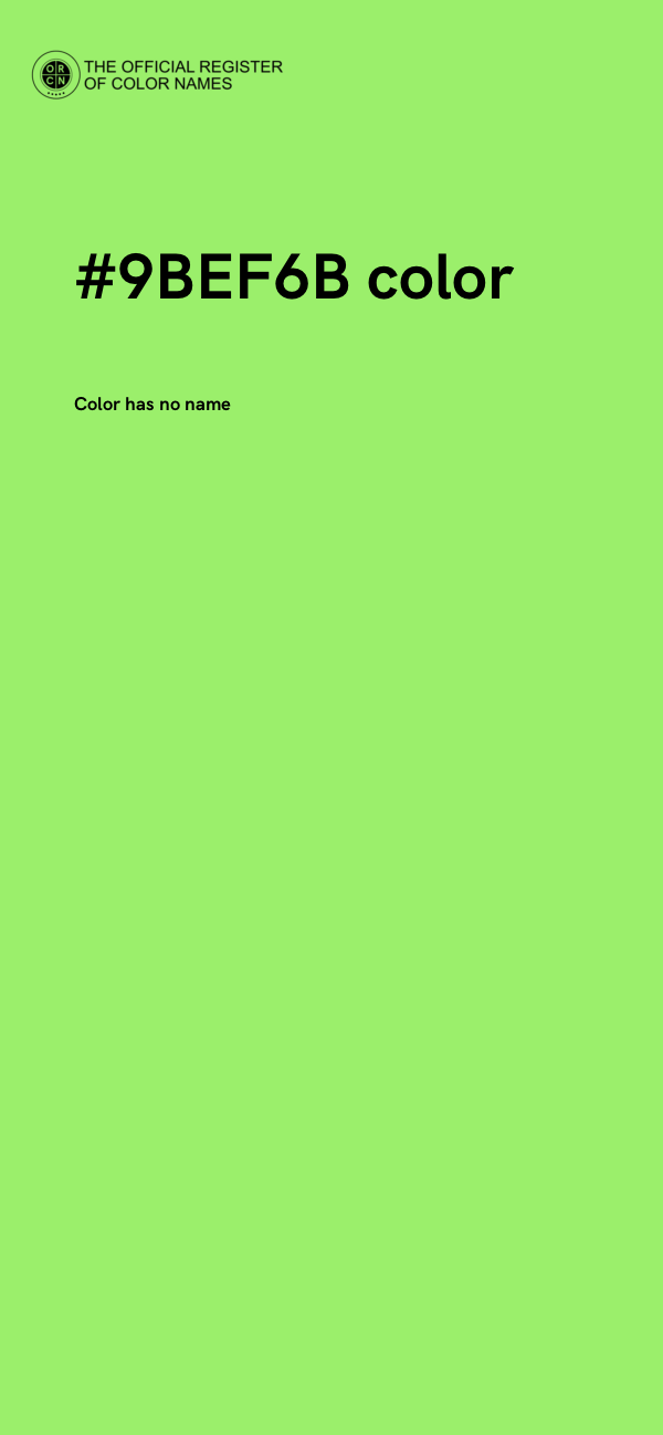 #9BEF6B color image
