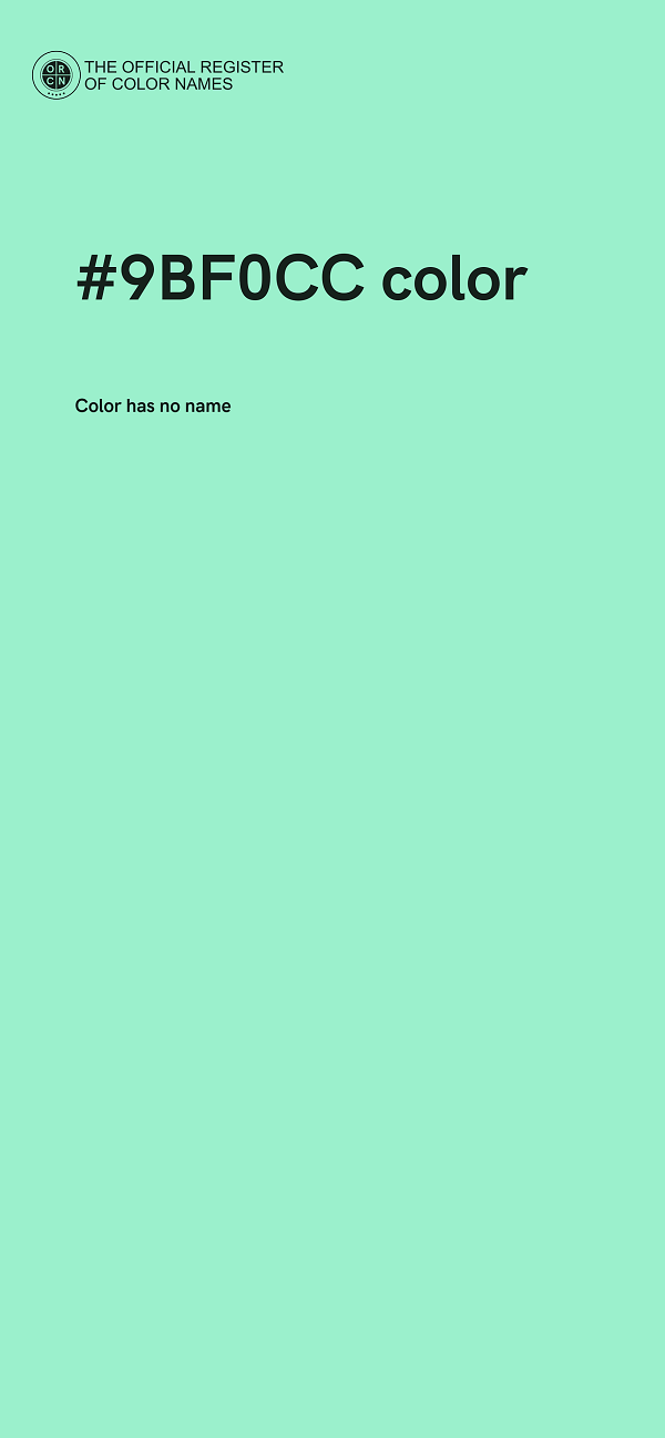 #9BF0CC color image