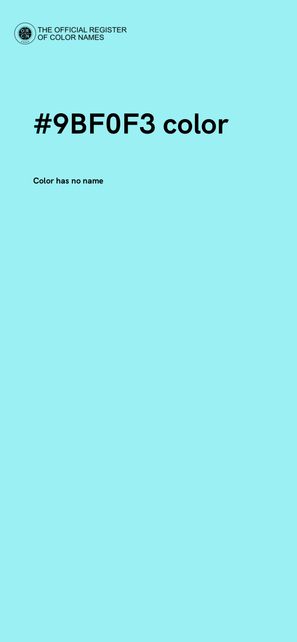 #9BF0F3 color image