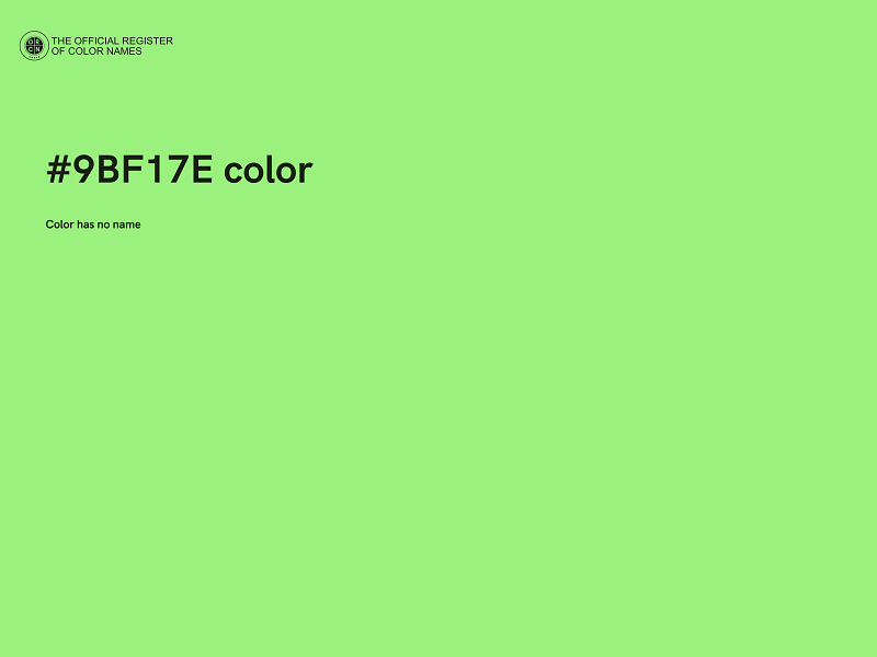 #9BF17E color image