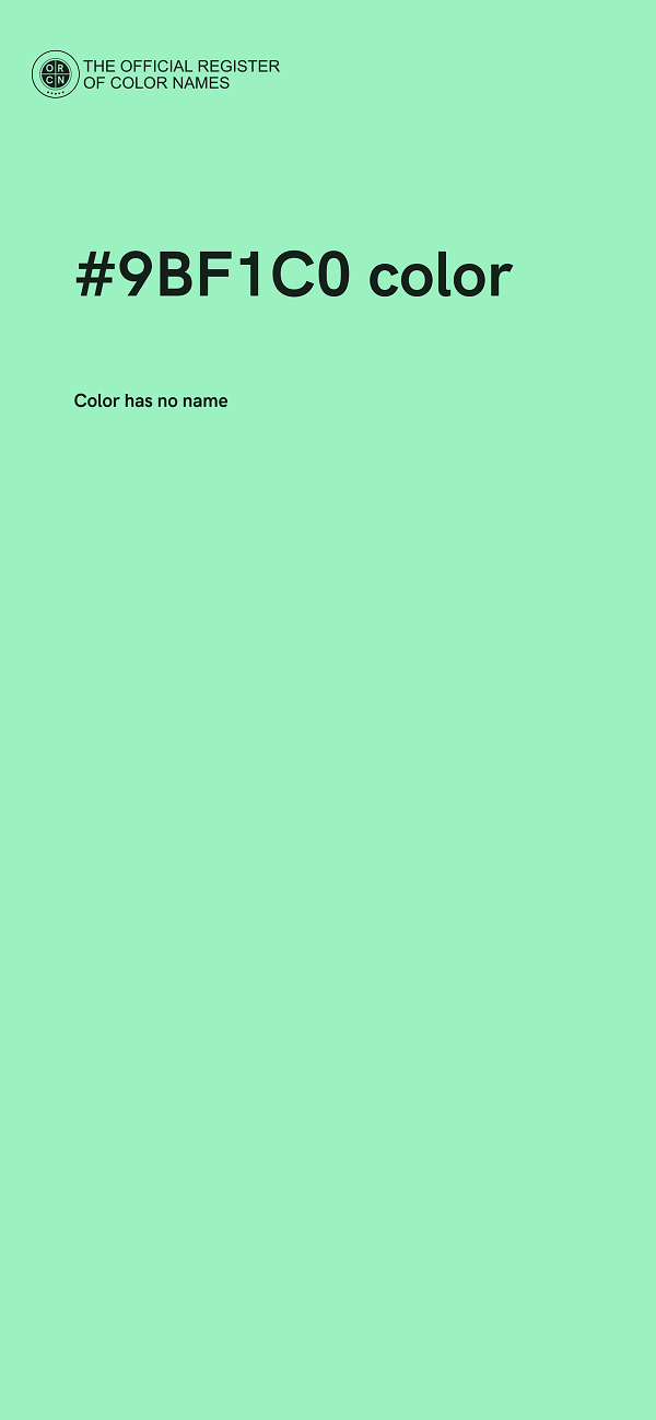 #9BF1C0 color image