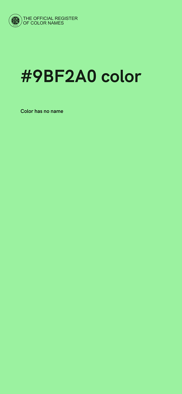 #9BF2A0 color image