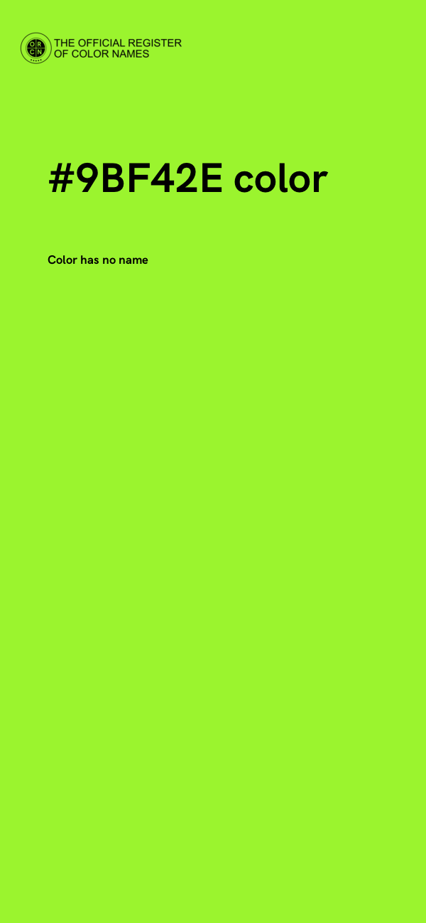 #9BF42E color image