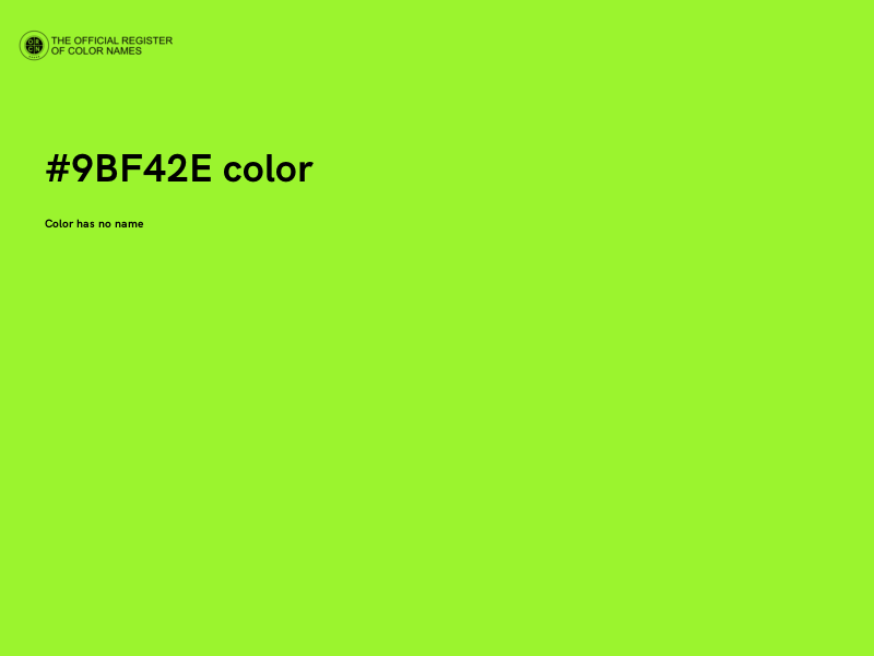 #9BF42E color image