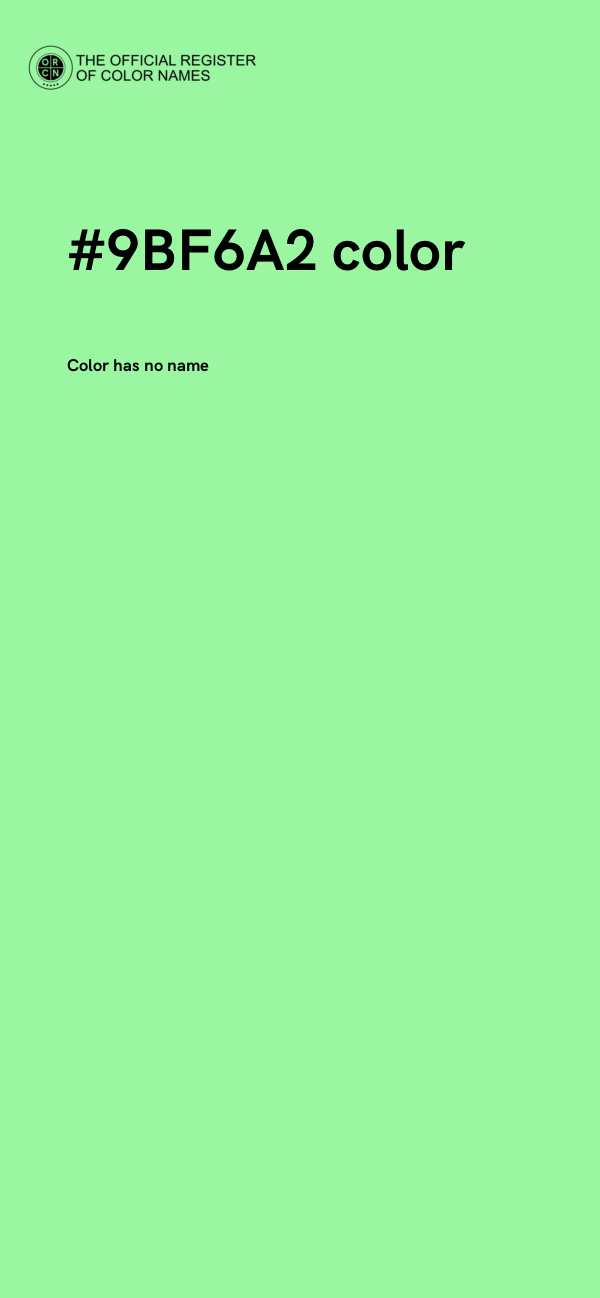 #9BF6A2 color image