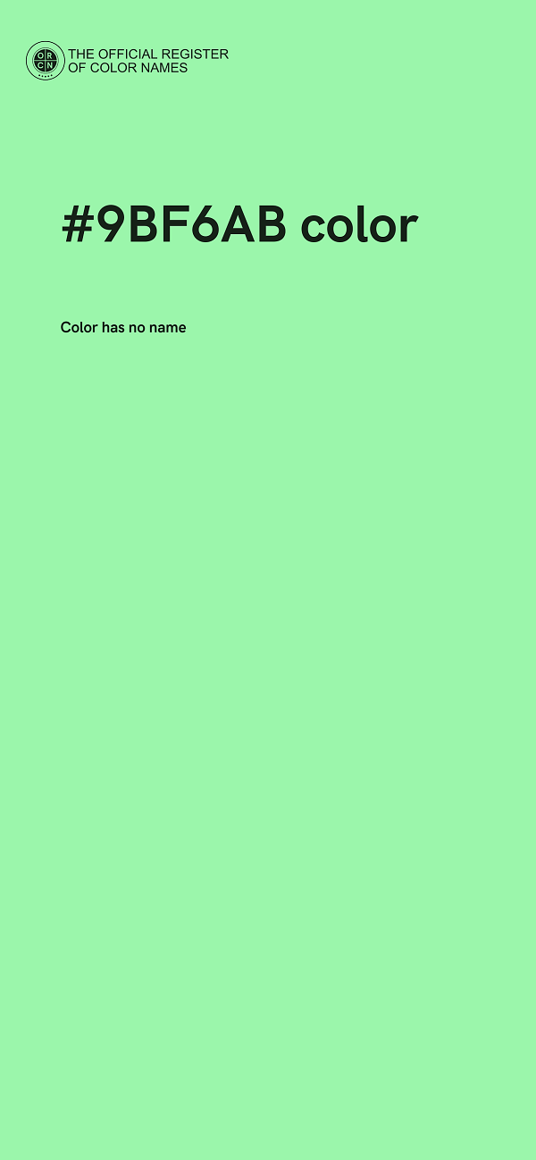#9BF6AB color image