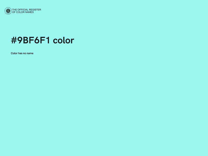 #9BF6F1 color image