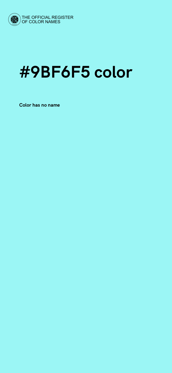 #9BF6F5 color image